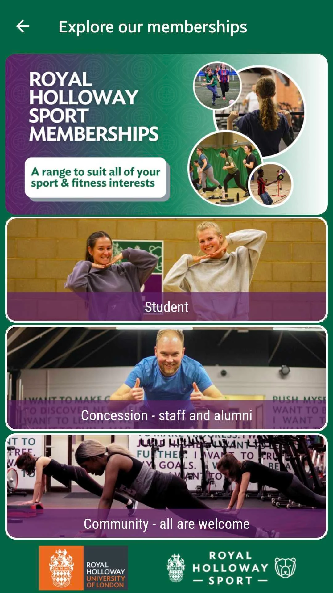 Royal Holloway Sport screenshot
